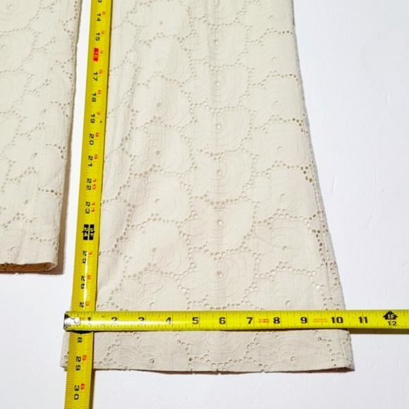 Sara Jane Eyelet & Rosette Lace Cotton Flare Pants (10) - Picture 12 of 12